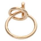 Hermes Echappee PM 18k Pink Gold Pave Diamond Ring — view 2