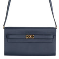 Hermes Kelly Wallet Long To Go Color Blue New Shoulder
