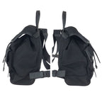 Prada Tessuto Black Silver Nylon Leather Backpack — view 8