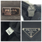 Prada Tessuto Black Silver Nylon Leather Backpack — view 4