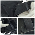 Prada Tessuto Black Silver Nylon Leather Backpack — view 6