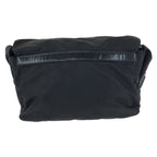 Prada Tessuto Black Silver Nylon Leather Shoulder — view 2