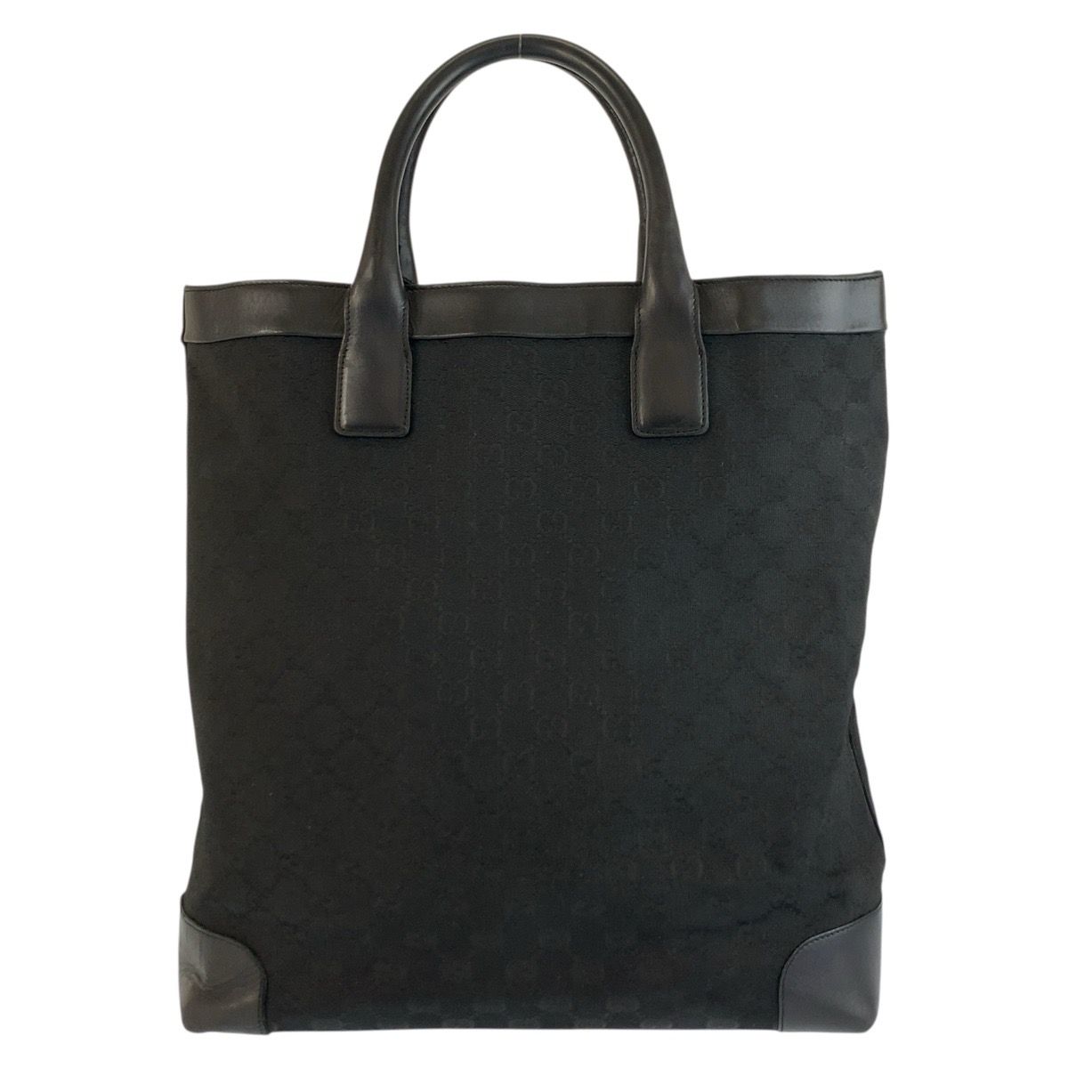 Gucci Black GG Canvas Leather 002 Tote — view 2