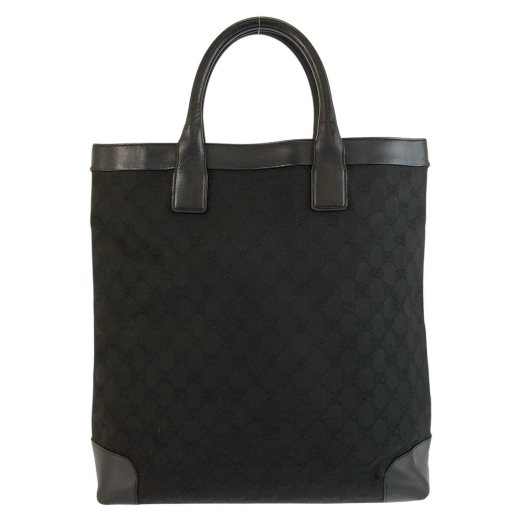Gucci Black GG Canvas Leather 002 Tote