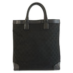 Gucci Black GG Canvas Leather 002 Tote