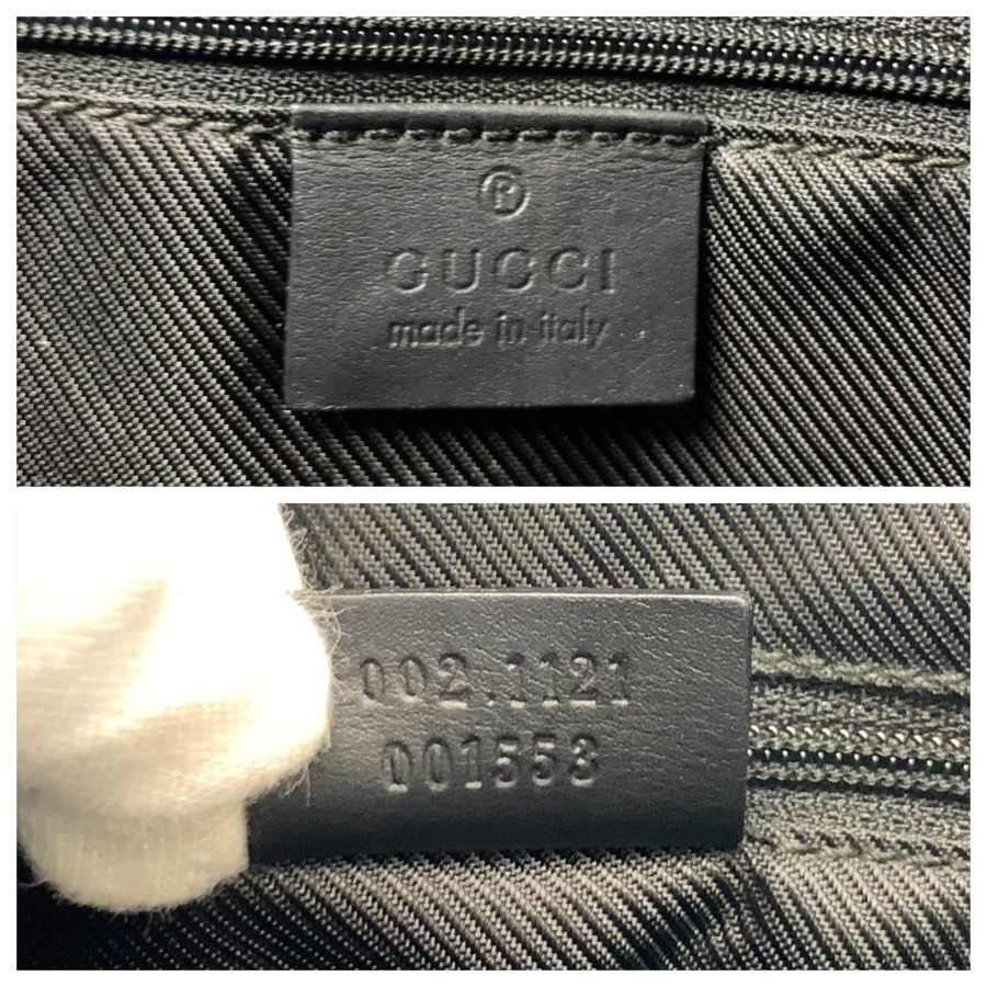 Gucci Black GG Canvas Leather 002 Tote — view 3