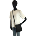 Prada Tessuto Black Silver Nylon Shoulder Bag Pochette — view 6