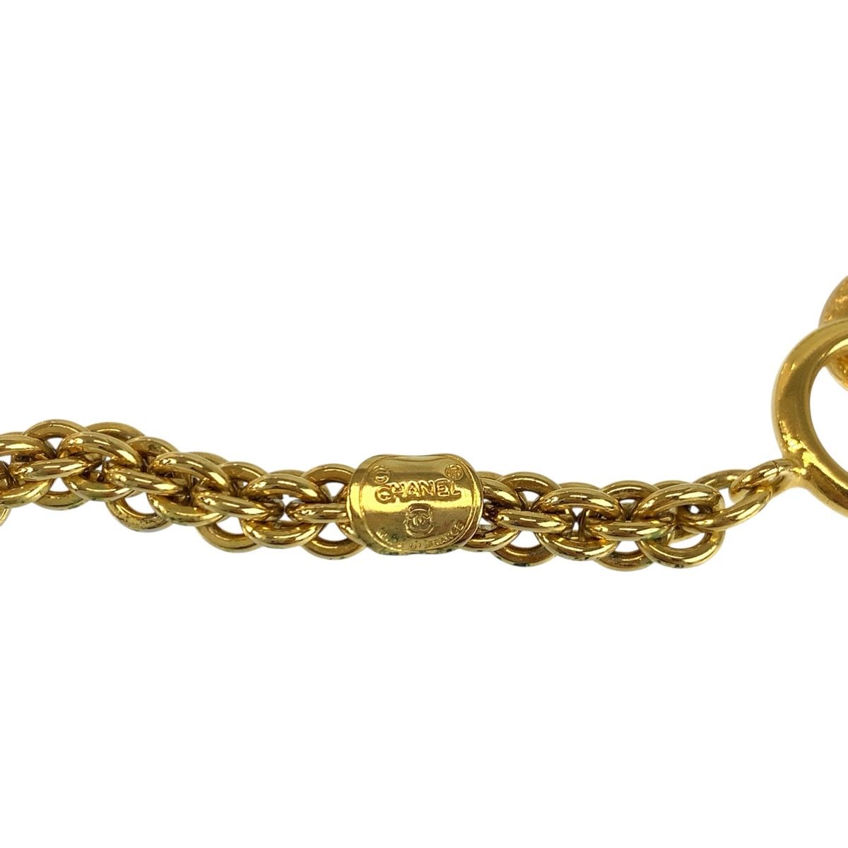 Chanel Vintage Watermark Ball Gold Plated Necklace — view 5