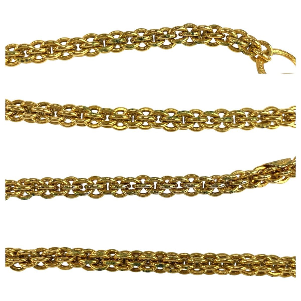 Chanel Vintage Watermark Ball Gold Plated Necklace — view 7