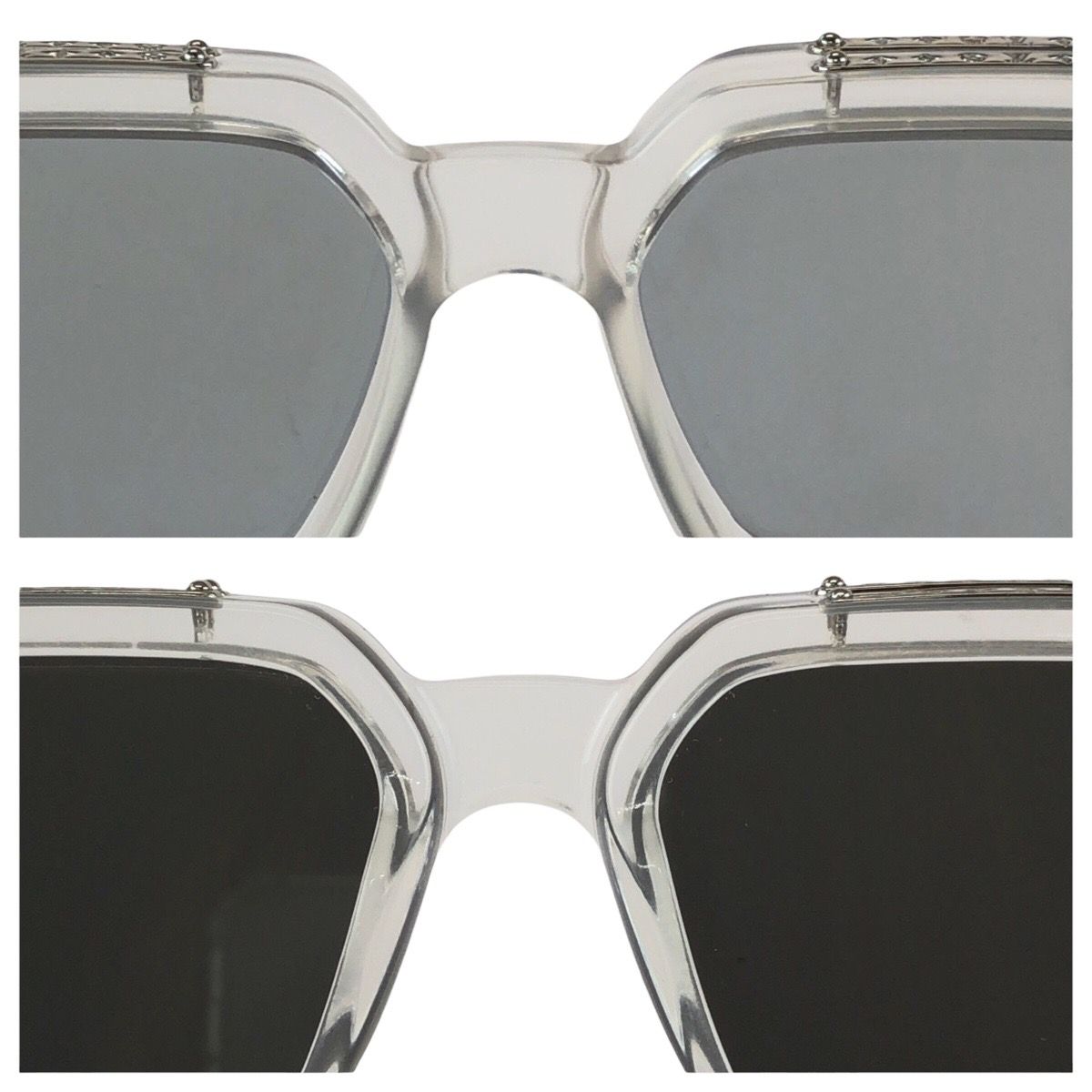 Louis Vuitton Eyewear 1.1 Millionaire Transparent Clear Acetate Metal Sunglasses — view 5