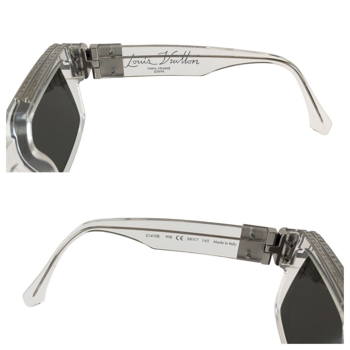 Louis Vuitton Eyewear 1.1 Millionaire Transparent Clear Acetate Metal Sunglasses — view 6