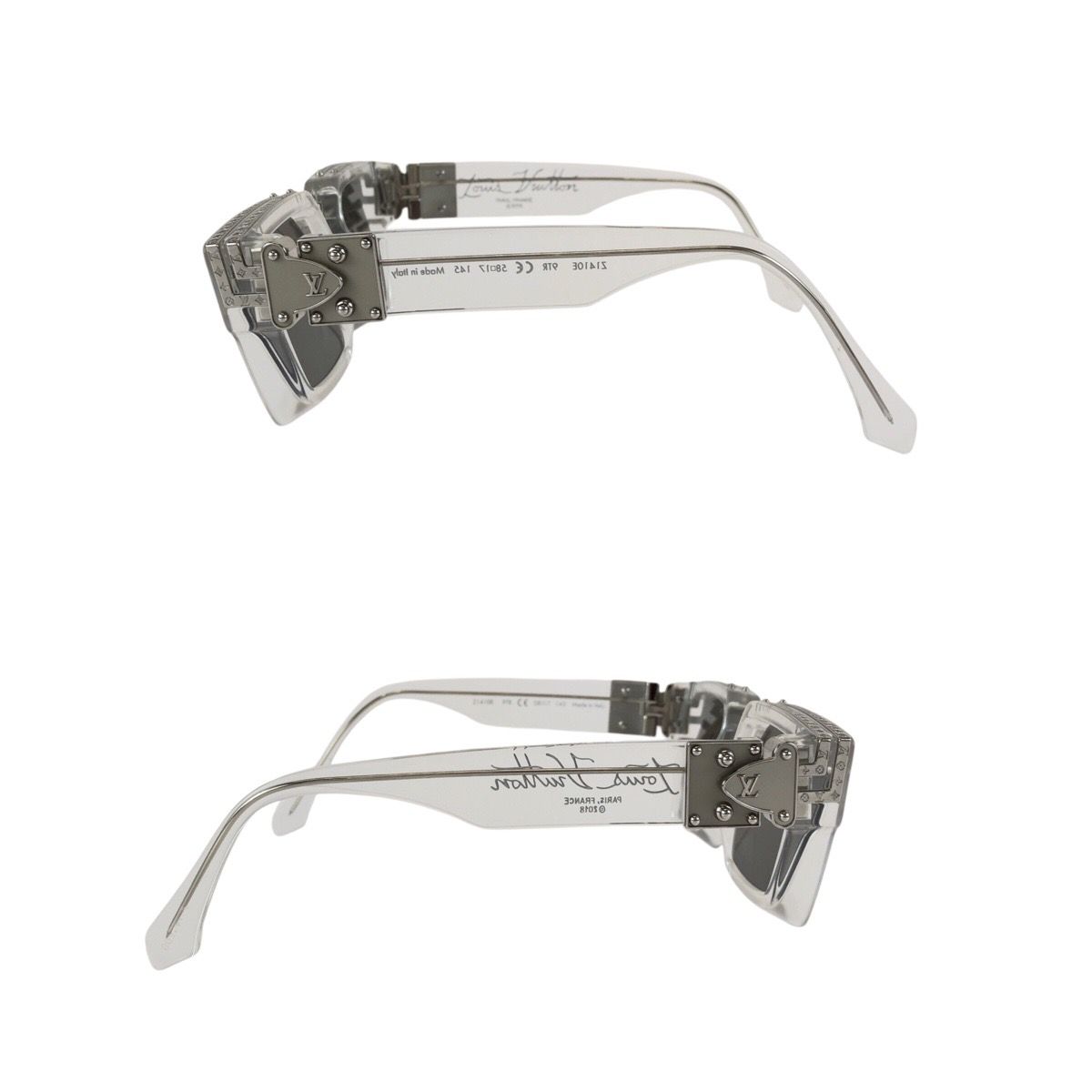 Louis Vuitton Eyewear 1.1 Millionaire Transparent Clear Acetate Metal Sunglasses — view 4