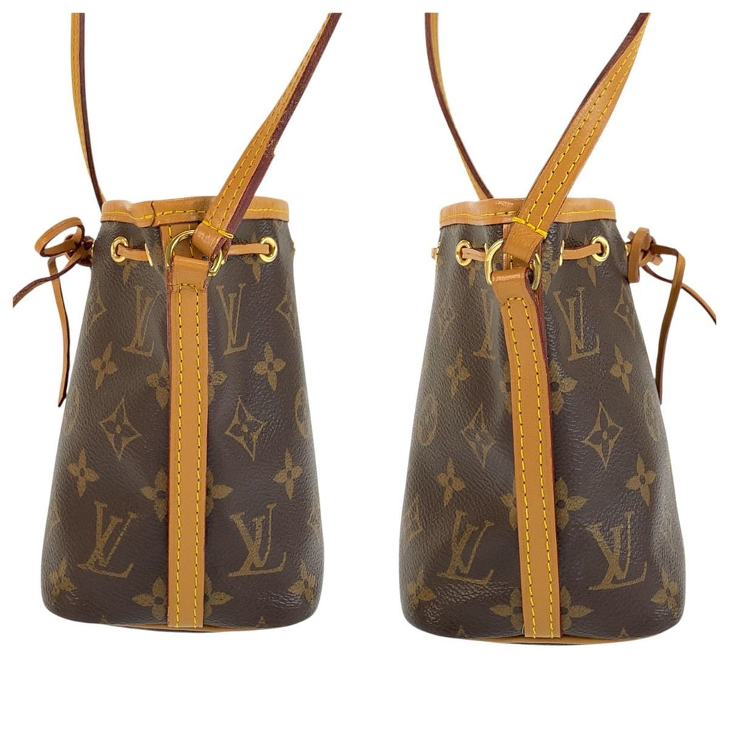 Louis Vuitton Monogram Nano Noe Brown Gold Shoulder Bag Pochette — view 6