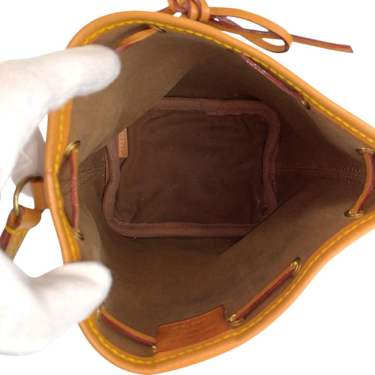 Louis Vuitton Monogram Nano Noe Brown Gold Shoulder Bag Pochette — view 7