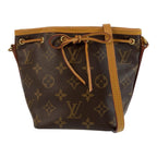 Louis Vuitton Monogram Nano Noe Brown Gold Shoulder Bag Pochette