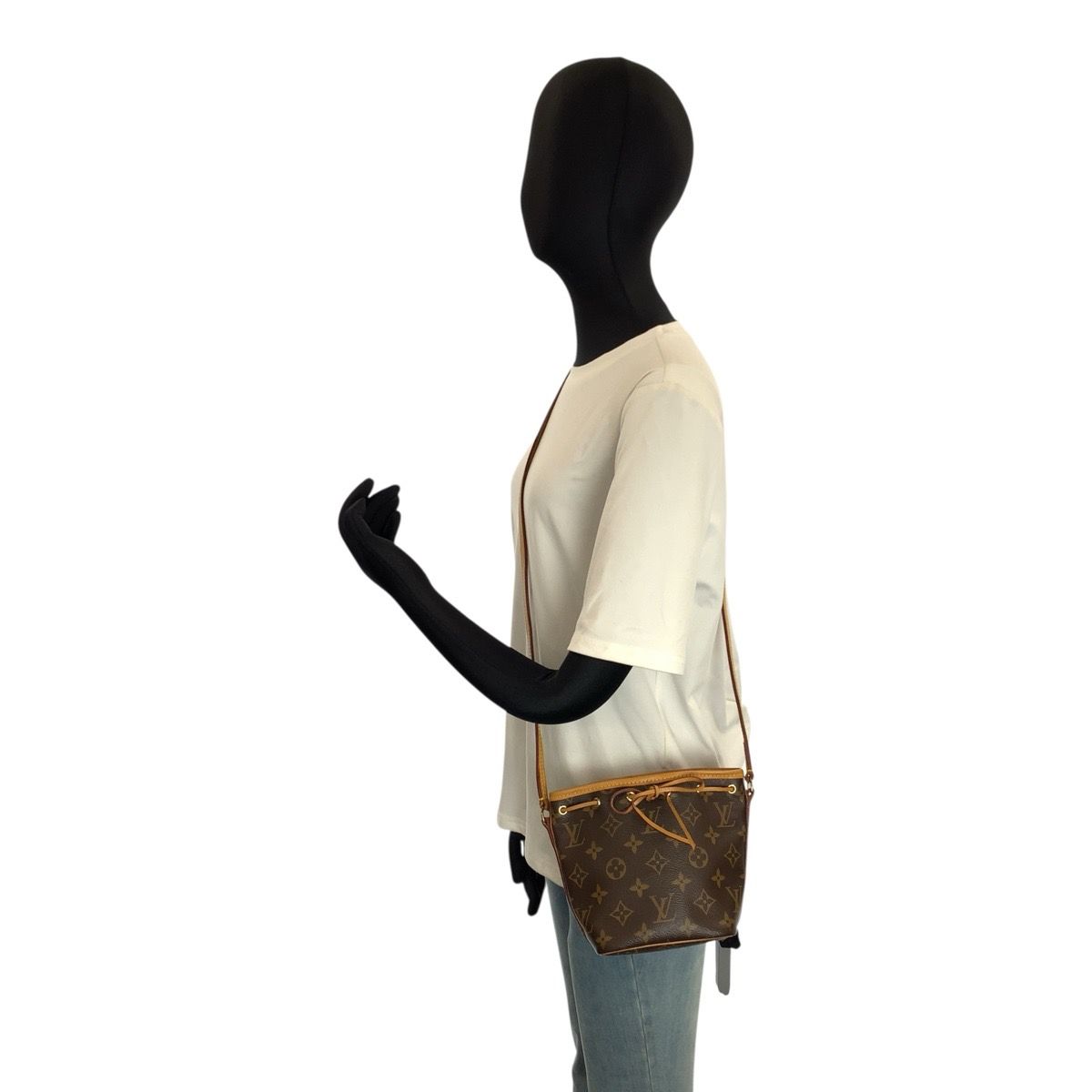 Louis Vuitton Monogram Nano Noe Brown Gold Shoulder Bag Pochette — view 5