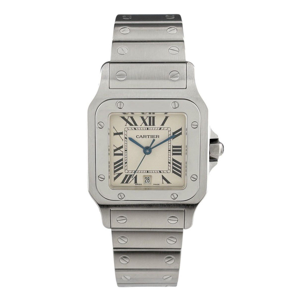 Cartier Santos Galbe LM Watch SS Quartz Ivory — view 2