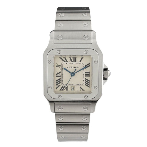Cartier Santos Galbe LM Watch SS Quartz Ivory — view 2