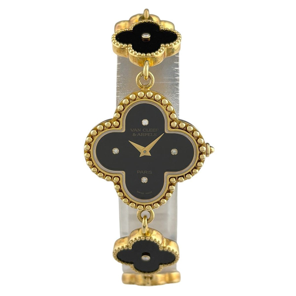 Van Cleef & Arpels Alhambra Watch YG Diamond Onyx Quartz Black — view 2
