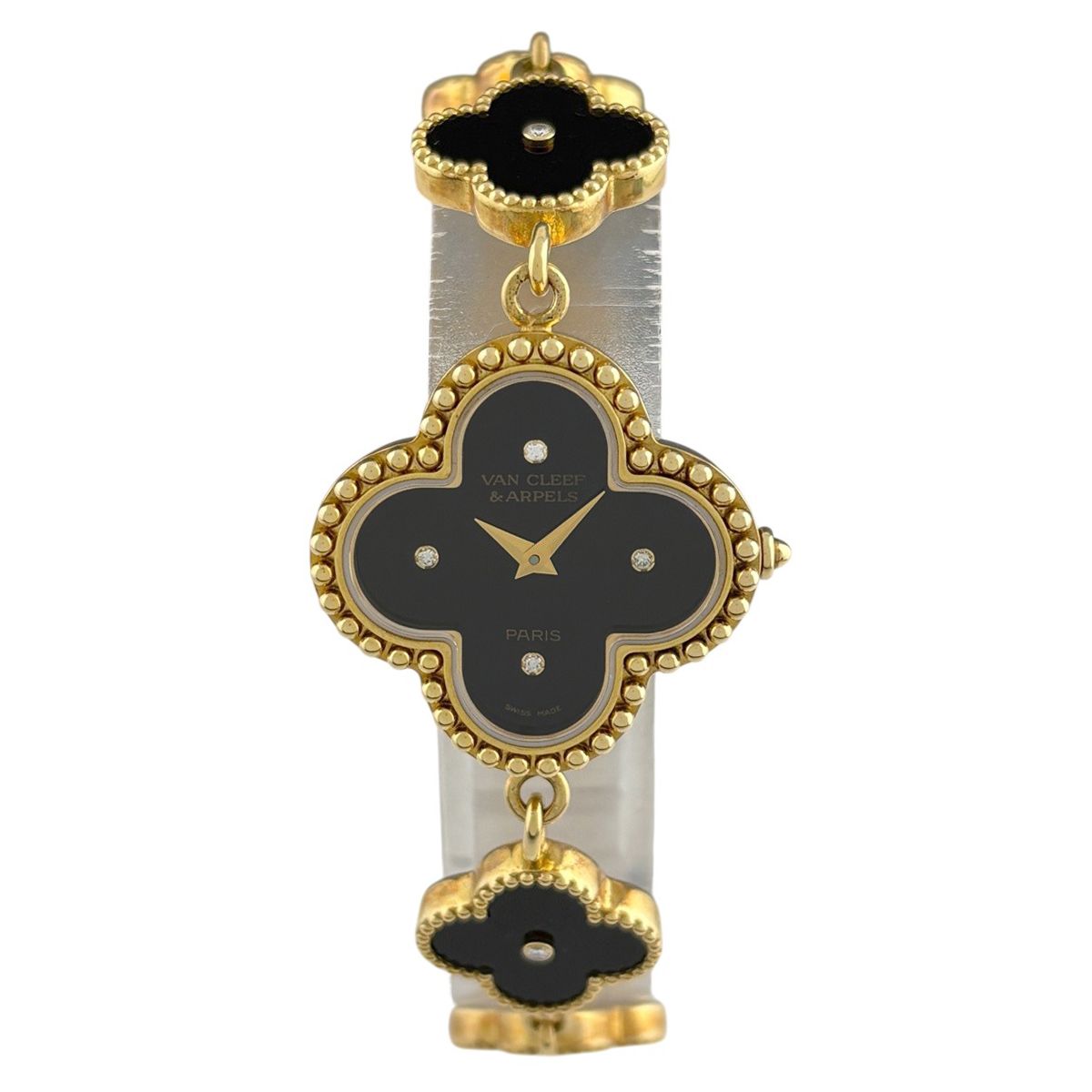 Van Cleef & Arpels Alhambra Watch YG Diamond Onyx Quartz Black — view 2