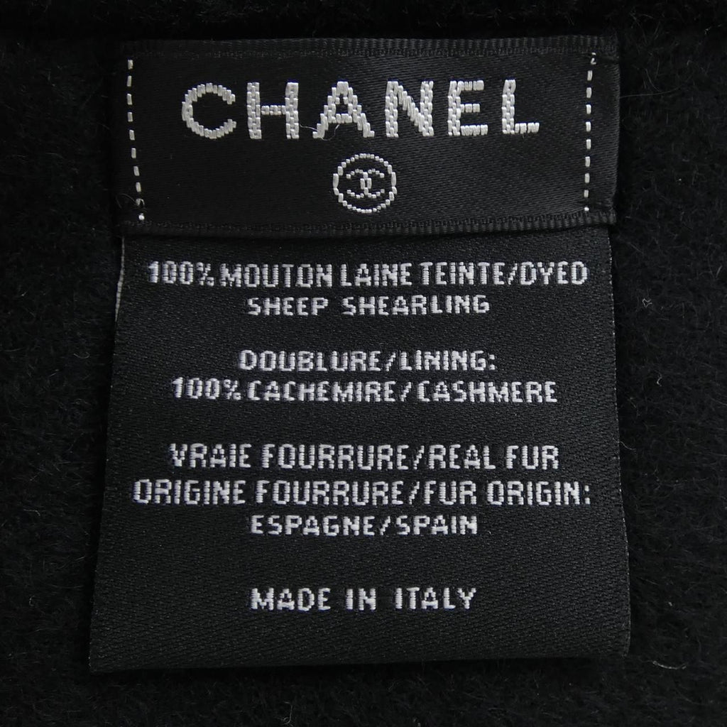 Chanel Shearling Scarf Black — view 3