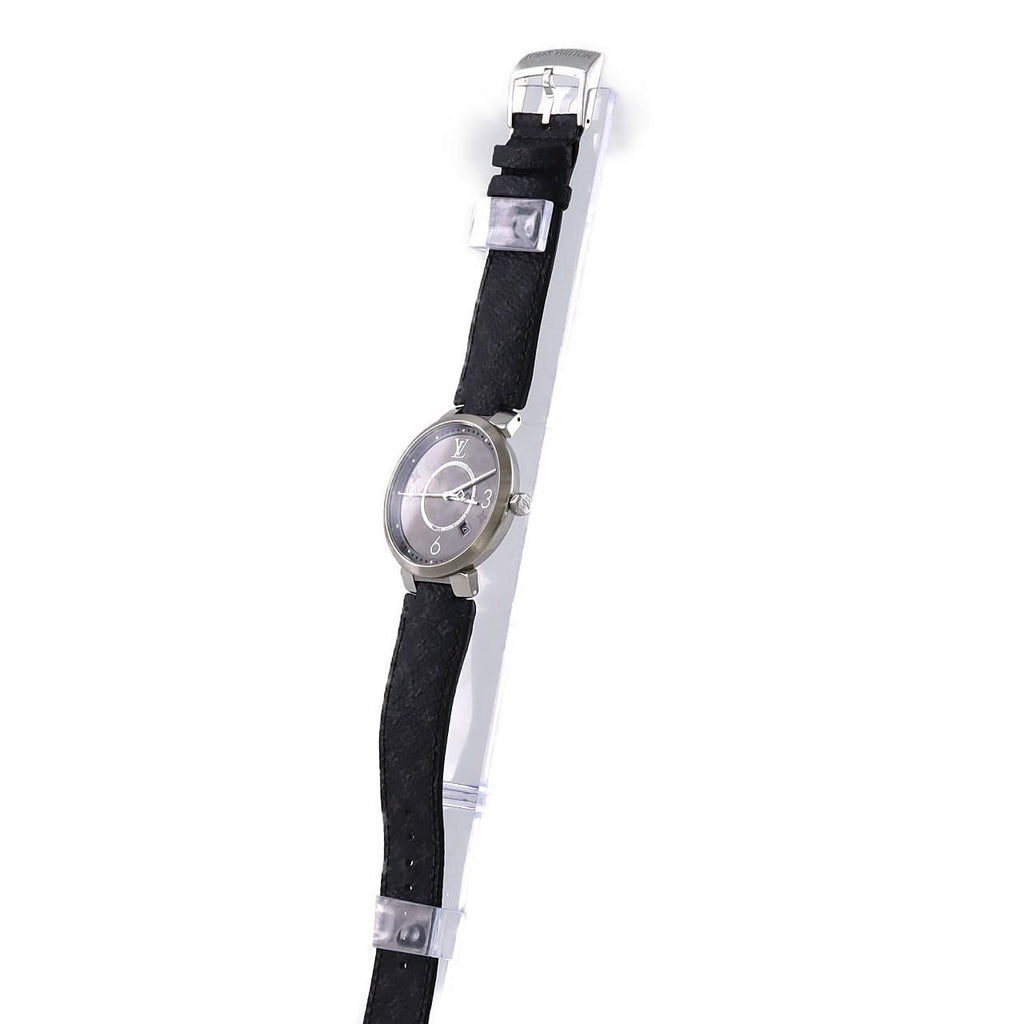 Louis Vuitton Tambour Slim Monogram SS Quartz Watch — view 2