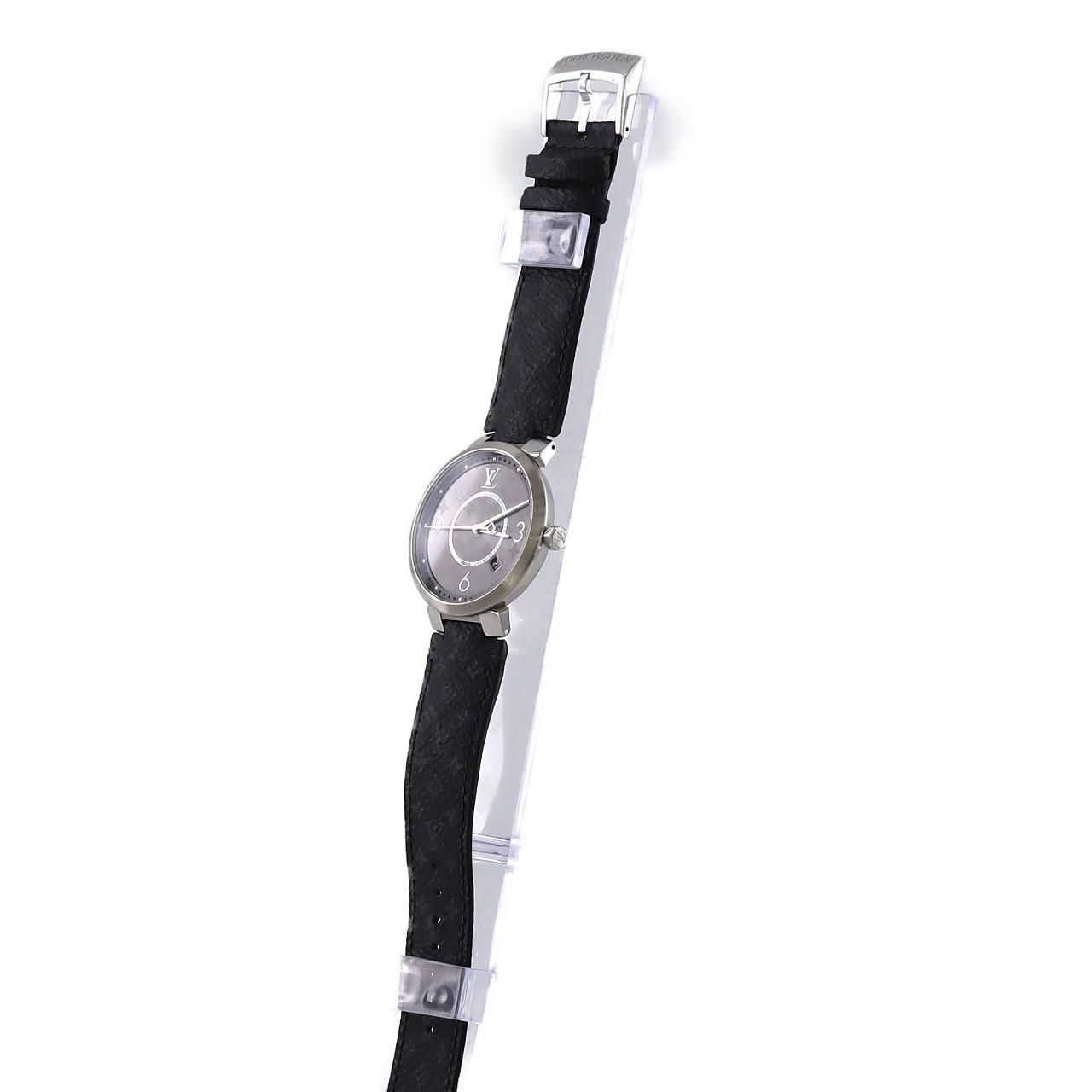 Louis Vuitton Tambour Slim Monogram SS Quartz Watch — view 2