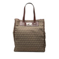 Fendi Zucchino Tote Brown Canvas Leather