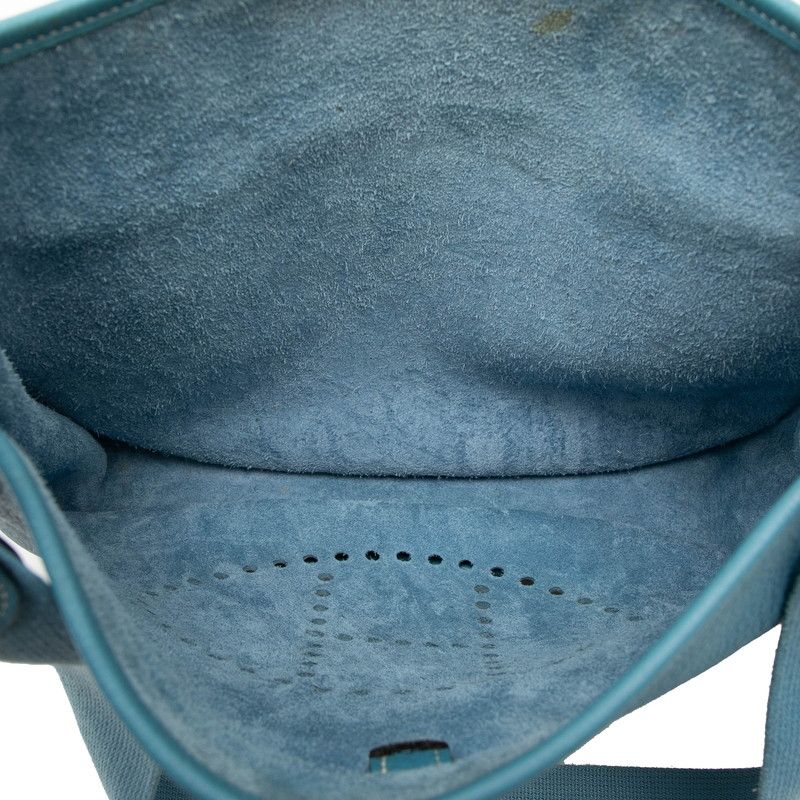 Hermes Evelyne 2 GM Crossbody Shoulder Bag Blue Jean Togo — view 4