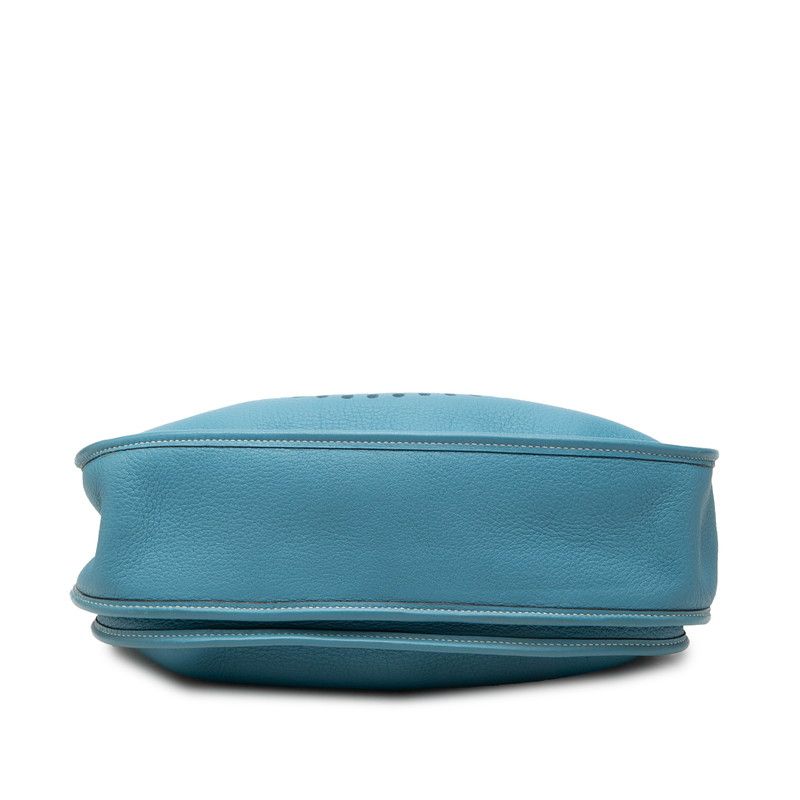 Hermes Evelyne 2 GM Crossbody Shoulder Bag Blue Jean Togo — view 3