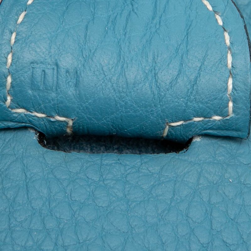 Hermes Evelyne 2 GM Crossbody Shoulder Bag Blue Jean Togo — view 6