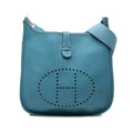 Hermes Evelyne 2 GM Crossbody Shoulder Bag Blue Jean Togo