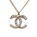 Chanel CC Logo Pendant Gold Plated Faux Pearl