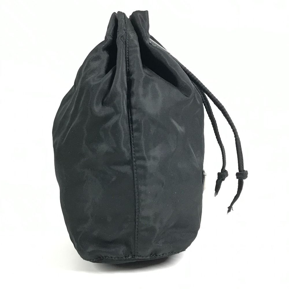 Prada Pouch Logo Drawstring Nylon Black — view 3