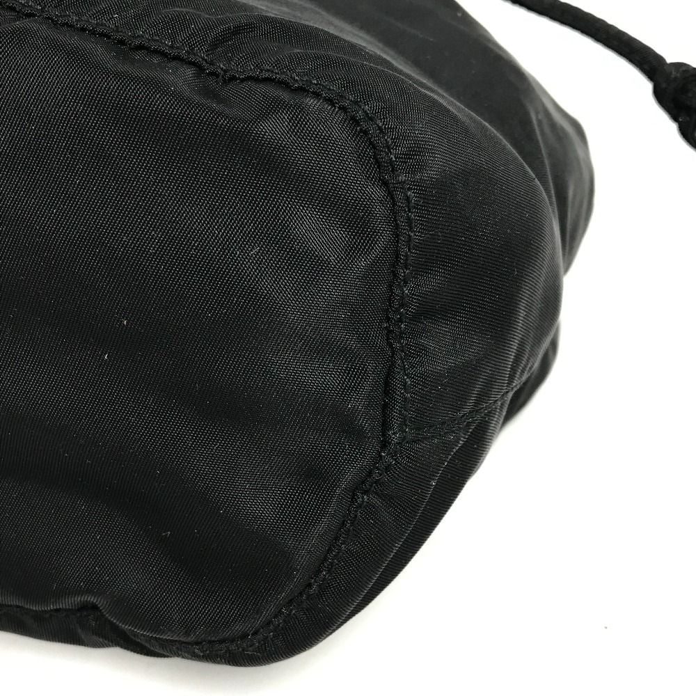 Prada Pouch Logo Drawstring Nylon Black — view 6