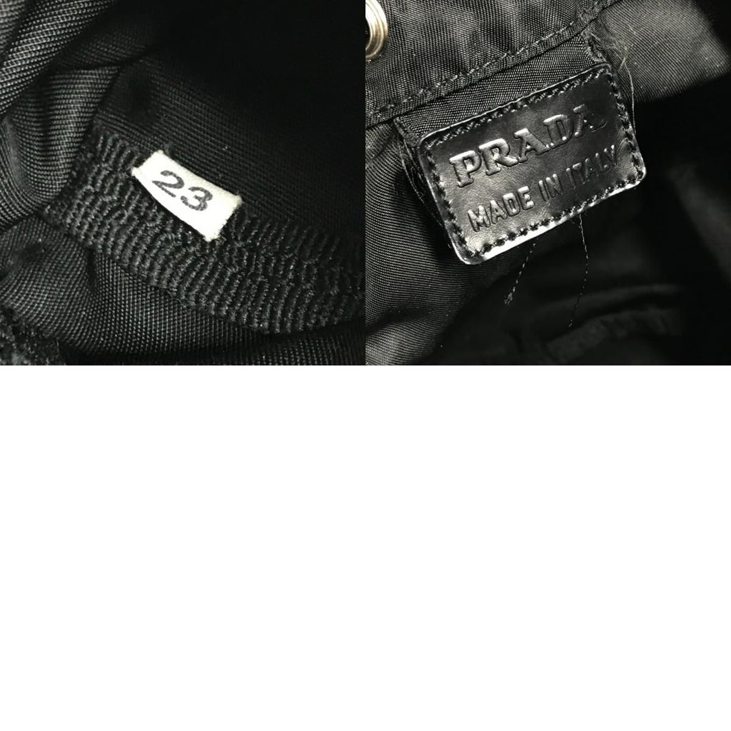 Prada Pouch Logo Drawstring Nylon Black — view 9