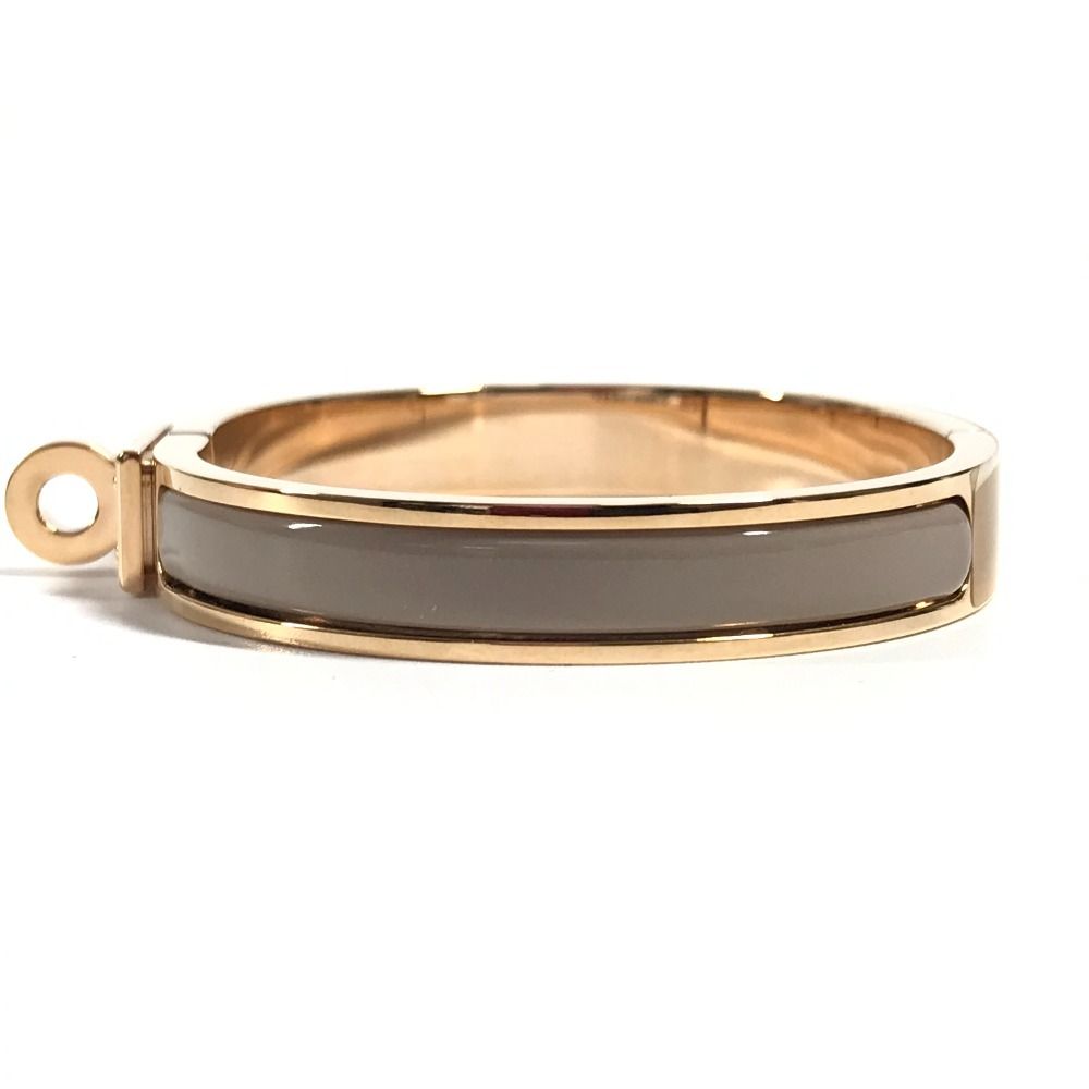 Hermes Bracelet Mini Click Kelly PM Mini Metal Brown Glace Beige — view 3