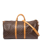 Louis Vuitton 2-Way Boston Bag Crossbody Keepall Bandouliere 60 Monogram