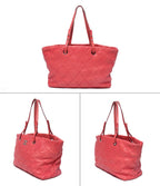 Chanel Tote Shoulder Bag Silver on the Road Wild Stitch — view 2