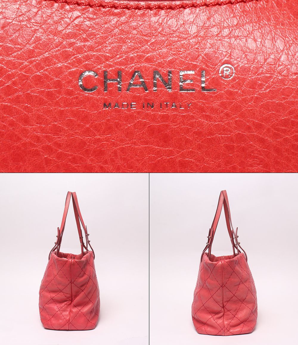 Chanel Tote Shoulder Bag Silver on the Road Wild Stitch — view 4
