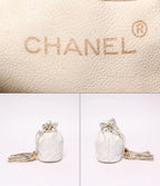 Chanel Shoulder Bag Crossbody Gold Drawstring Quilted — view 4