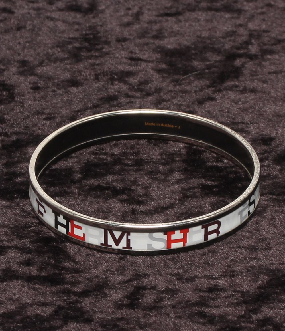 Hermes Bangle Enamel PM Logo Bracelet — view 8