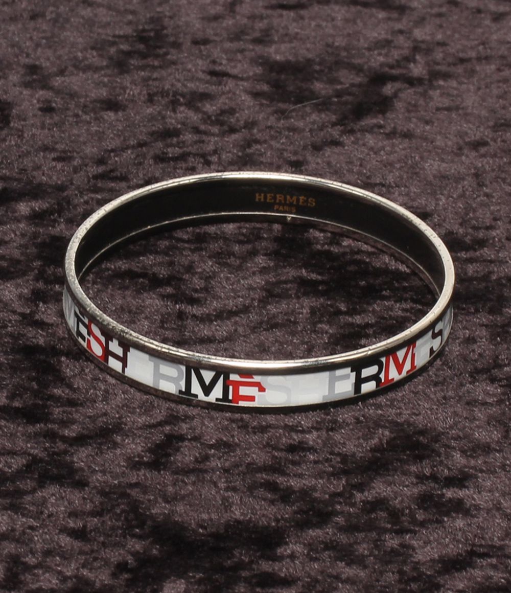 Hermes Bangle Enamel PM Logo Bracelet — view 7
