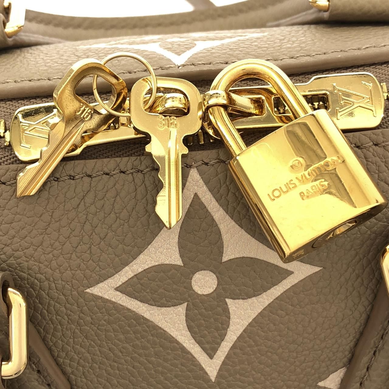 Louis Vuitton Bicolor Monogram Empreinte Speedy Bandouliere 20 cm Boston — view 3