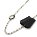 Hermes Necklace Clochette Leather Silver Black Brown