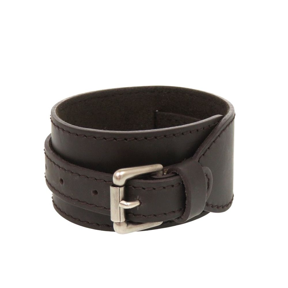 Louis Vuitton Pla Calf Force Monogram Glace Leather Brown Bracelet