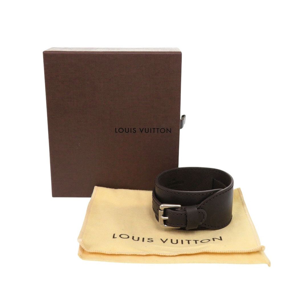 Louis Vuitton Pla Calf Force Monogram Glace Leather Brown Bracelet — view 2