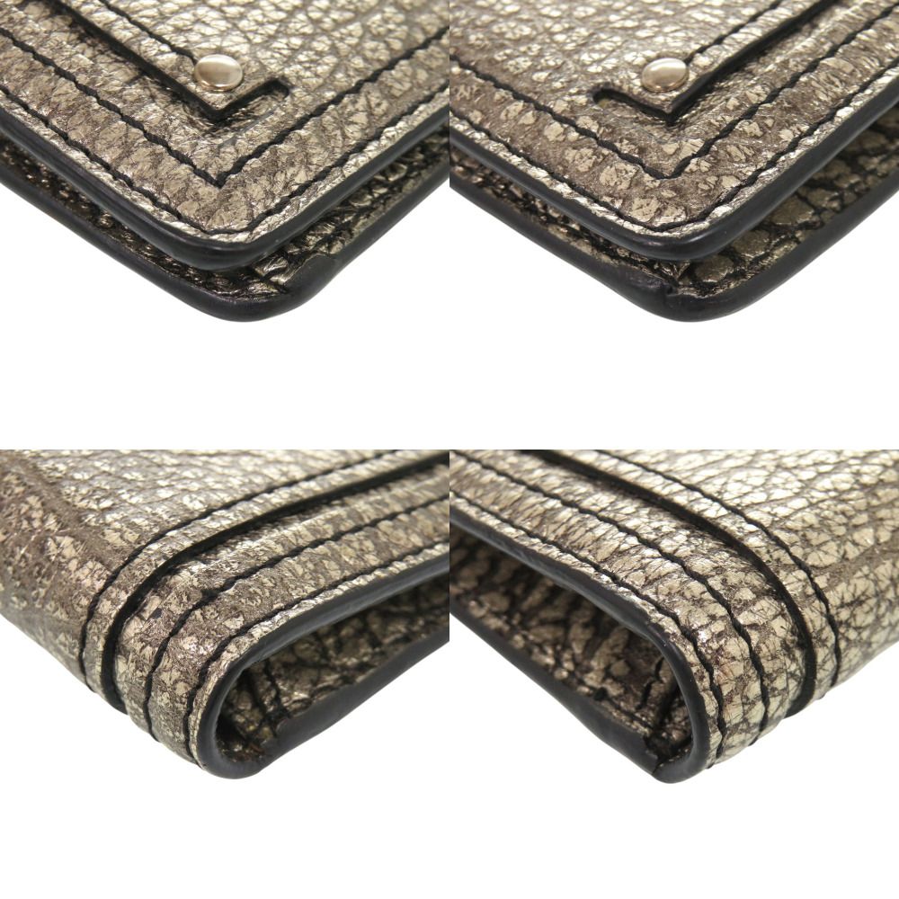 Celine Leather Gunmetal Wallet — view 4