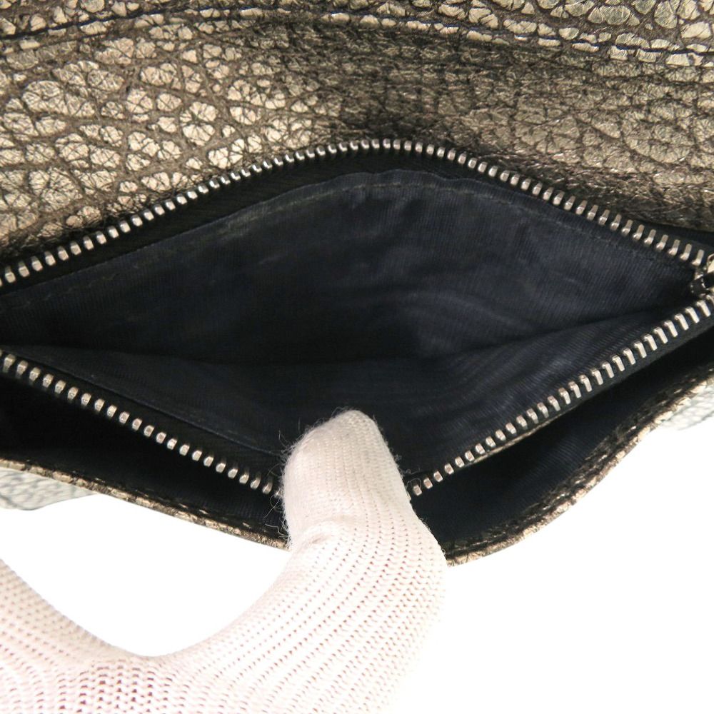 Celine Leather Gunmetal Wallet — view 6