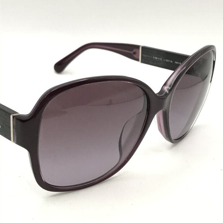 Chanel Logo Purple Sunglasses Eyewear Cell Acetate — view 9